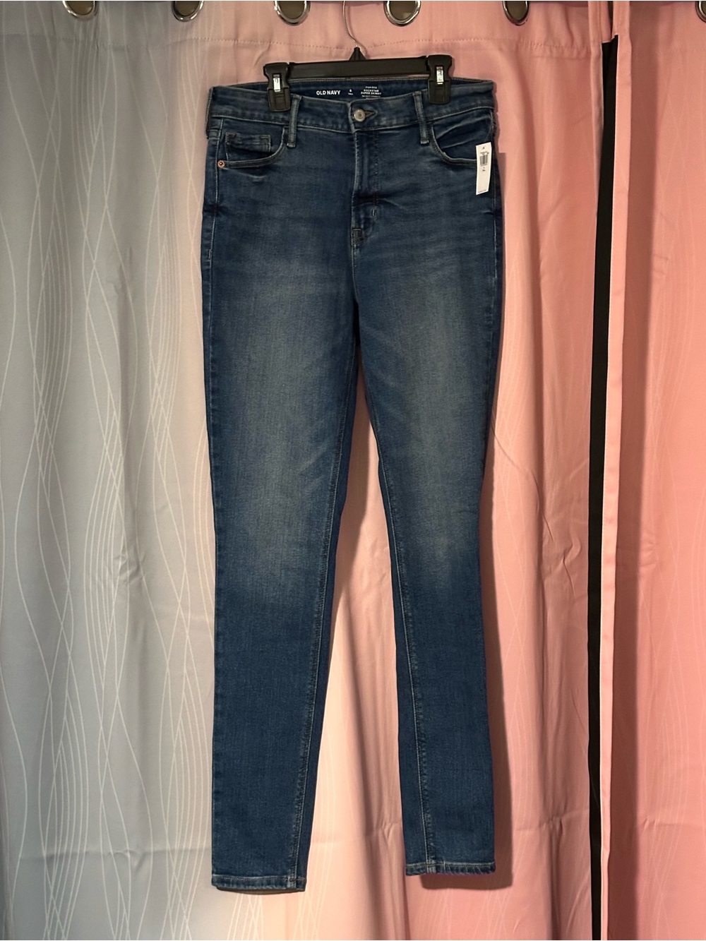 NWT Old Navy Women's Dark Blue Skinny Jeans 6 TALL